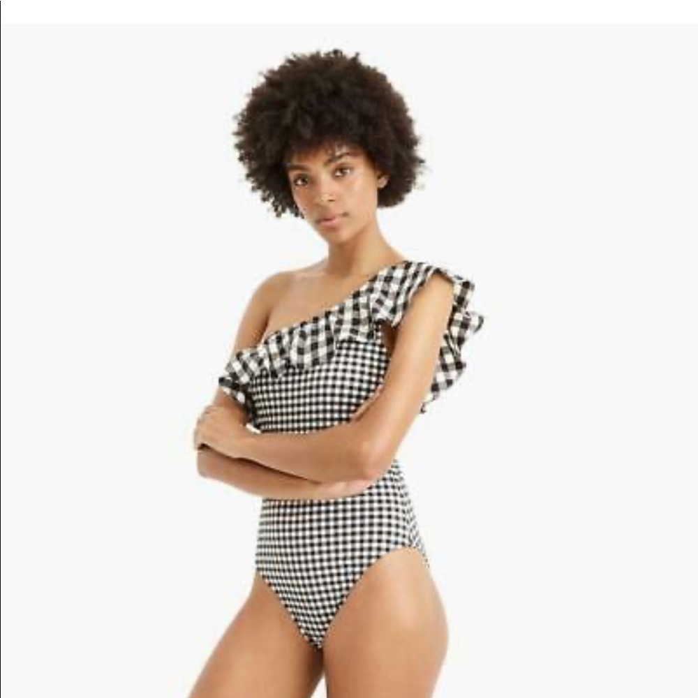 J Crew gingham one piece bathing suit